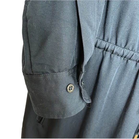 Lauren Ralph Lauren Navy Button Roll Tab Long Sleeve Jumpsuit Sz 6 - Picture 5 of 7